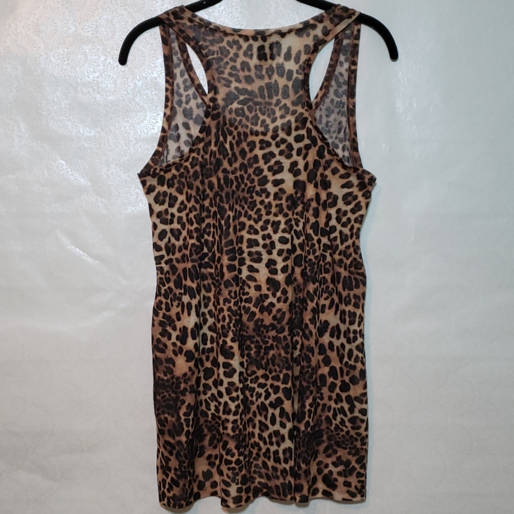 🌿H&M Cheetah Print Tunic Tank Top Sz M - Picture 5 of 7
